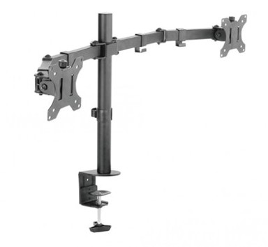 SBOX Stalak za monitor LCD-352/2, stolni, do 32", za 2 monitora, crni